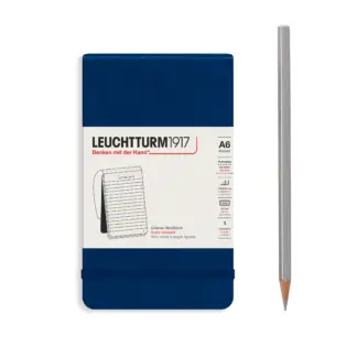 Leuchtturm1917 A6 Pocket Notitieblok ruled Navy