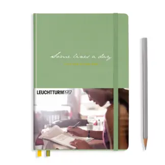 Leuchtturm1917 A5 Medium Some Lines a Day, 5 jaar Dagboek hardcover Sage