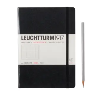 Leuchtturm1917 A5 Adresboek hardcover Black