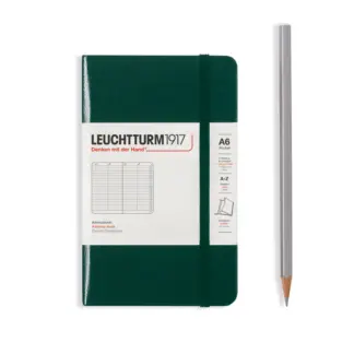 Leuchtturm1917 A6 Adresboek hardcover Forest Green