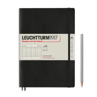 Leuchtturm1917 B5 Composition Notitieboek met zachte kaft Squared / Geruit Black