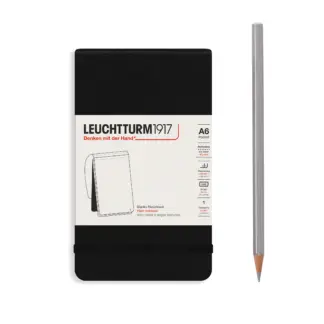 Leuchtturm1917 A6 Pocket Notitieblok Blanco Black