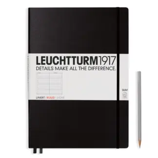 Leuchtturm1917 A4+ Master Slim ruled Black