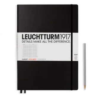 Leuchtturm1917 A4+ Master Slim Squared/Geruit Black