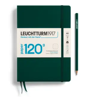 Leuchtturm1917 A5 Medium 120 grams editie Notitieboek dotted Forest Green