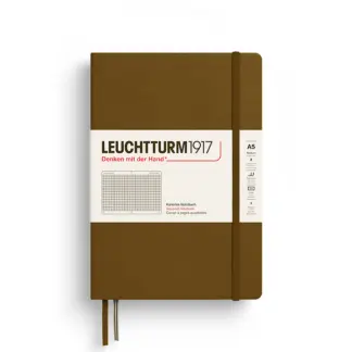 Leuchtturm1917 A5 Medium Notitieboek Natural Colours Squared/Geruit Spice Brown