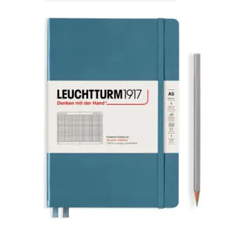 Leuchtturm1917 A5 Medium Notitieboek Squared / Geruit Stone Blue