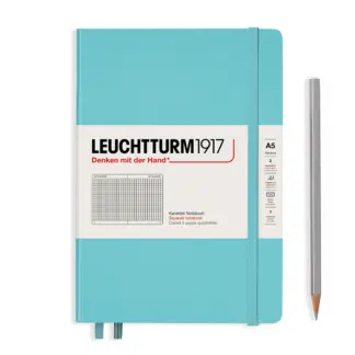 Leuchtturm1917 A5 Medium Notitieboek Squared / Geruit Aquamarine