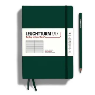 Leuchtturm1917 A5 Medium Natural Colours Notitieboek ruled Forest Green