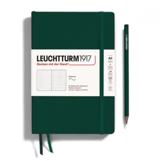 Leuchtturm1917 A5 Medium Notitieboek dotted Natural Colours softcover Forest Green