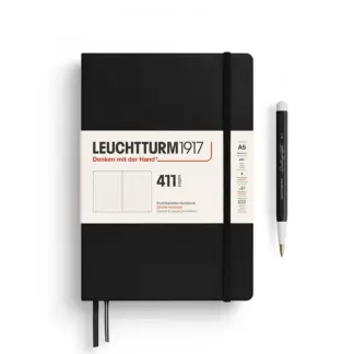 Leuchtturm1917 A5 Medium hardcover Notebook 411 dotted Black