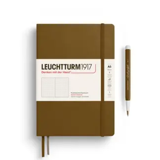 Leuchtturm1917 A5 Medium Notitieboek Hardcover dotted Spice Brown