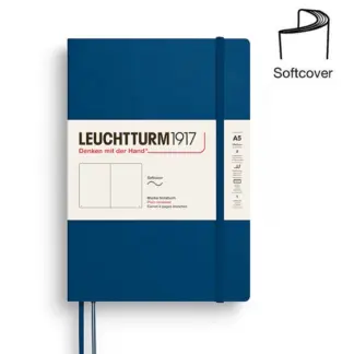 Leuchtturm1917 A5 Medium Notitieboek Softcover blanco Indigo