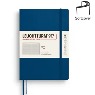 Leuchtturm1917 A5 Medium Notitieboek Softcover ruled Indigo