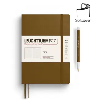Leuchtturm1917 A5 Medium Notitieboek Softcover dotted Spice Brown