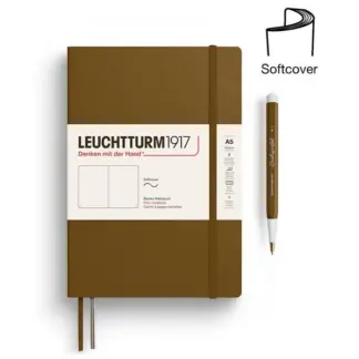 Leuchtturm1917 A5 Medium Notitieboek Softcover blanco Spice Brown
