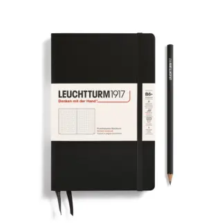 Leuchtturm1917 B6+ Paperback Notitieboek met harde kaft dotted Black