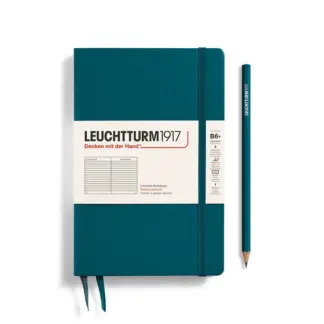 Leuchtturm1917 B6+ Paperback Notitieboek met harde kaft ruled Pacific Green