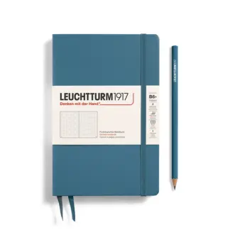 Leuchtturm1917 B6+ Paperback Notitieboek met harde kaft dotted Stone Blue