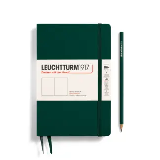 Leuchtturm1917 B6+ Paperback Notitieboek met harde kaft blanco Forest Green