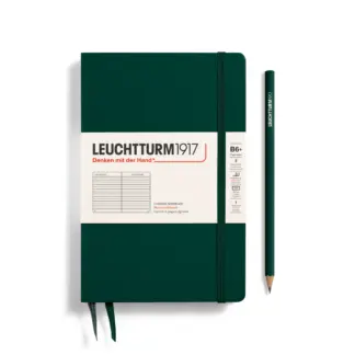 Leuchtturm1917 B6+ Paperback Notitieboek met harde kaft ruled Forest Green
