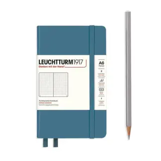 Leuchtturm1917 A6 Pocket Notitieboek dotted Stone blue