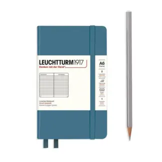 Leuchtturm1917 A6 Pocket Notitieboek ruled Stone Blue