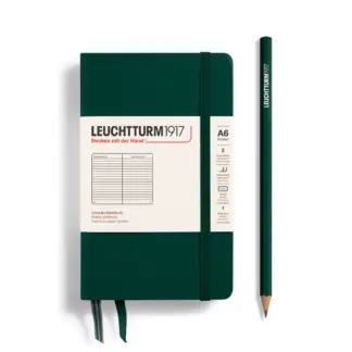 Leuchtturm1917 A6 Pocket Notitieboek ruled Forest Green