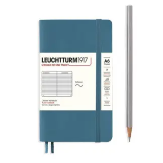Leuchtturm1917 A6 Pocket Notitieboek ruled Softcover Stone Blue