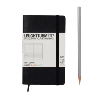 Leuchtturm1917 A6 Pocket Notitieboek ruled Softcover Black