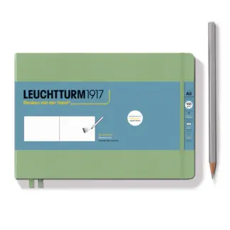 Leuchtturm1917 Medium Landscape Schetsboek met harde kaft Sage