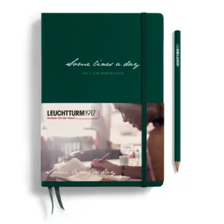 Leuchtturm1917 A5 Medium Some Lines a Day, 5 jaar Dagboek hardcover Forest Green