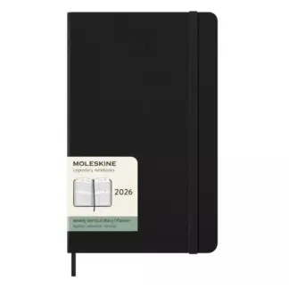 Moleskine Weekly Vertical Planner 2026 HARDcover Large Black