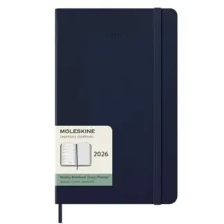 Moleskine Weekly Planner/Notebook 2026 HARDcover Large Sapphire Blue