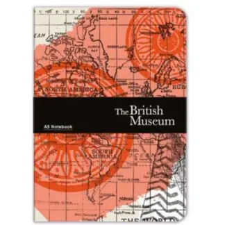 Museum&Galleries A5 Ruled Notebook Map of the World