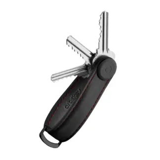 OrbitKey Key Organiser Crazy Horse Obsidian Black / Red