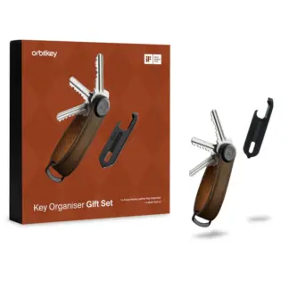OrbitKey Key Organiser Crazy Horse giftset Brown