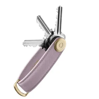 OrbitKey Key Organiser Saffiano Leather Lilac