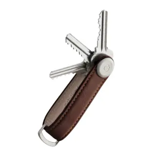 OrbitKey Key Organiser Leather Espresso/Brown