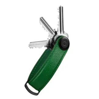 OrbitKey Key Organiser Pebbled Leather Emerald