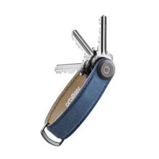 Orbitkey Key Organiser Waxed Canvas Navy Blue