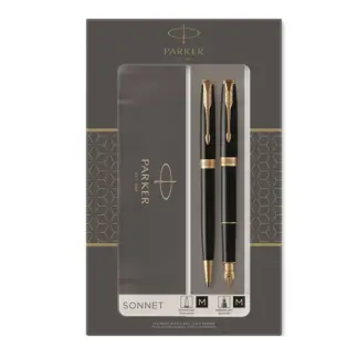 Parker Sonnet Black Laque GT set van balpen en vulpen