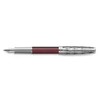 Parker Sonnet Premium Metal & Red CT vulpen