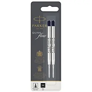 Parker Quink flow balpenvulling op blister met 2 stuks (M)