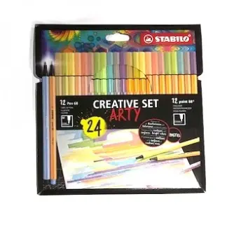 Stabilo 68(12)/88(12) Arty soft tones viltstiften 24 stuks