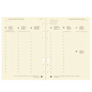 Succes Agenda-inhoud Week 2026 Executive/A5 Crème Calendarium