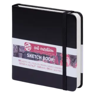 Royal Talens Art Creations Schetsboek Zwart 12 x 12 cm 140 g 80 Vellen