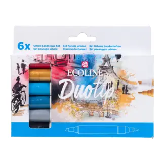 Royal Talens Ecoline Duotip marker set Urban Landscape / 6 kleuren