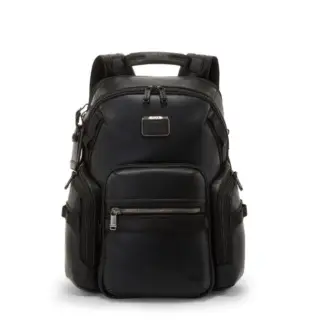 Tumi Alpha Bravo Navigation Backpack Leather Black