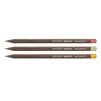 Caran d'Ache Nespresso Limited Edition 4 Set Swiss Wood van 3 potloden